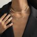 Necklace Women's Set Multi-layer Necklace, Versatile Trend Geometric Thin Chain Collarbone Chain Women_voghion.com