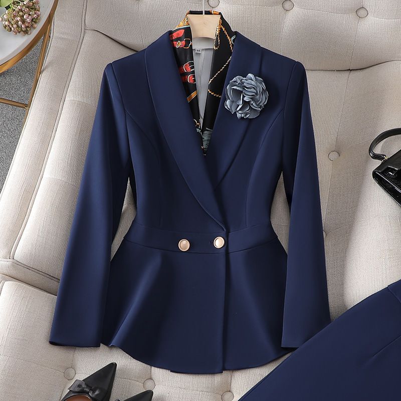 Women's Clothing Fashion professional women's skirt temperament goddess suit spring and autumn suit beauty salon front desk work uniform high end_voghion.com