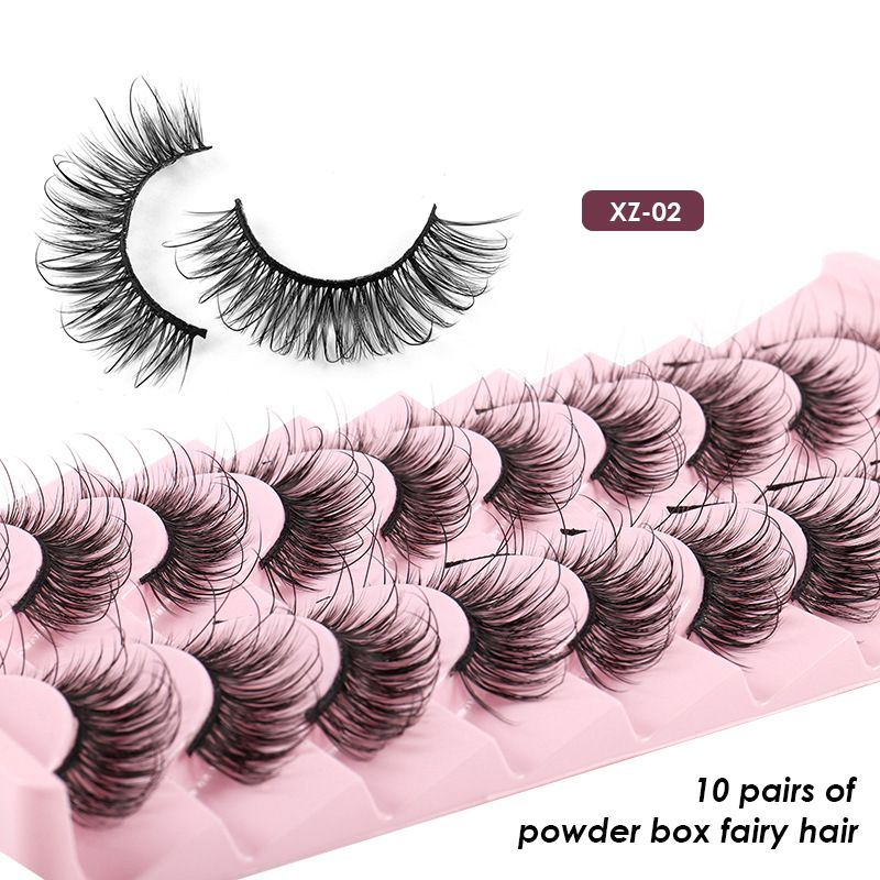 Lash extension set D Volume multi-layer 3D high mink hair false eyelashes 10 pairs of fairy false eyelashes_voghion.com