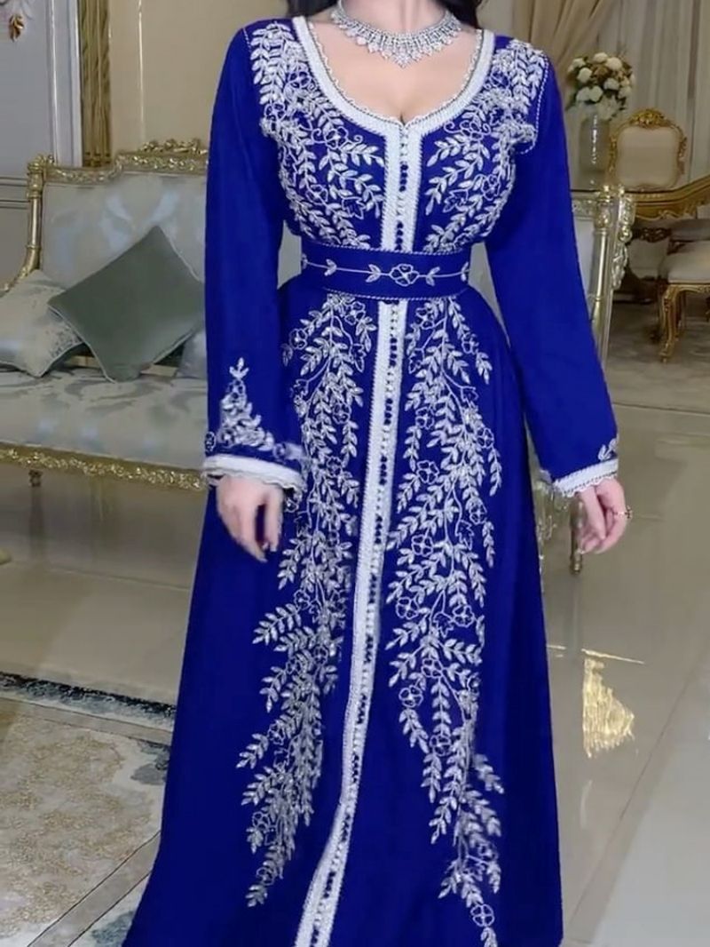 Women's Clothing Spring And Summer Hot Diamond Robe Dress_voghion.com