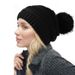 Thick and warm knitted with silk lining, women's casual ball fox fur hat, double-layer hat_voghion.com