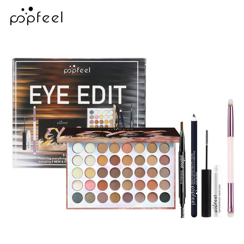 Make-up-Sets POPFEEL 40-Farben-Lidschattenpalette, Mascara, Lidschattenpinsel, Eyeliner, Augenbrauenstift-Kombinationsset, unverzichtbar für Anfänger_voghion.com