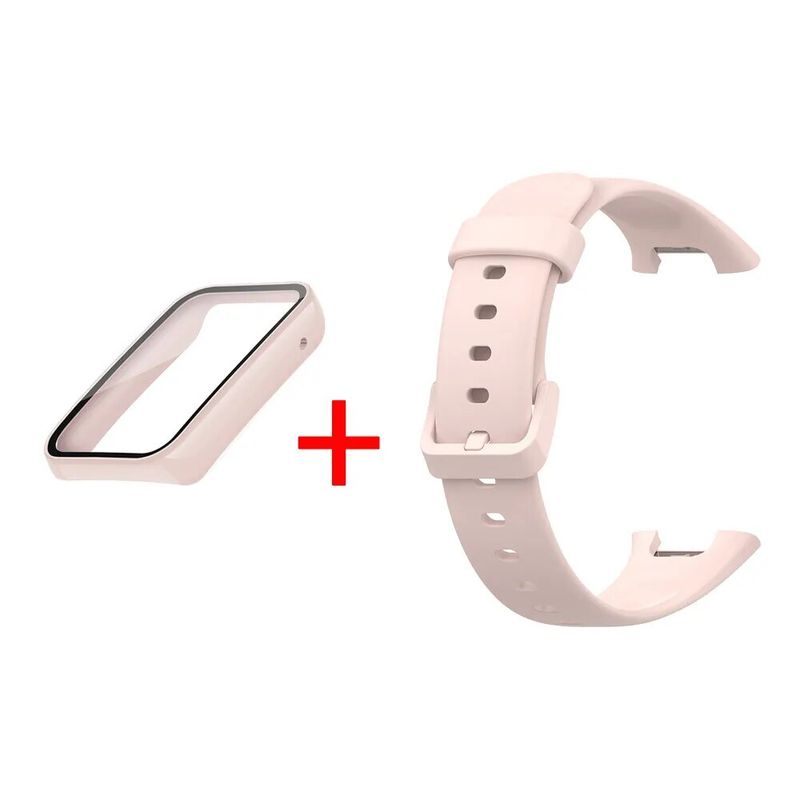 7 Pro PC Fuldt dæksel + hærdet film hårdt etui til Xiaomi Mi Band 7Pro med stropbeklædning Skærmbeskytter_voghion.com
