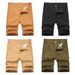 2024 Neue koreanische Mode Einfache Casual Vielseitige Denim Shorts Herren Gerade Schlanke Mittellange Hose_voghion.com