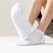Calzini Calzini da barca da uomo Calzini estivi a metà tubo Calzini corti sottili Calze di cotone tinta unita Calzini sportivi bianchi Lunghezza inferiore a metà asciugamano_voghion.com