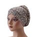Chemo-Kappe mit Blumen- und Leopardenmuster – Weicher Baumwollturban mit Dutt hinten für Damenmodetrends, Bestseller_voghion.com