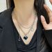 Personality Hip Hop Cold Style Female Ins Trend Temperament Double Layer Love Necklace Simple Clavicle Chain_voghion.com