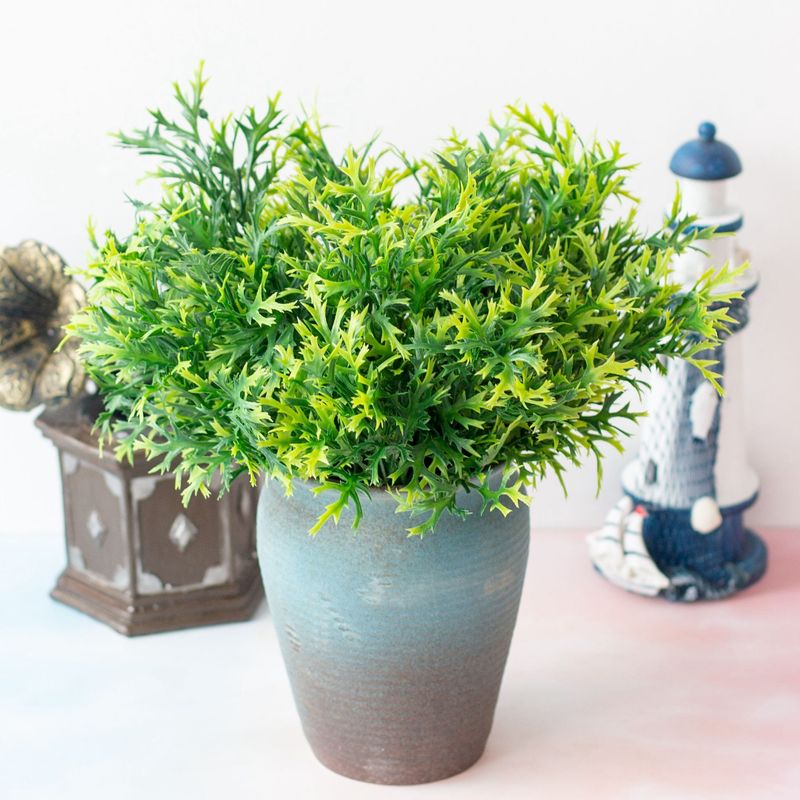 Simulação de material de parede vegetal, plantas, grama aquática de 7 pontas, grama de chifre, flor de samambaia, planta_voghion.com