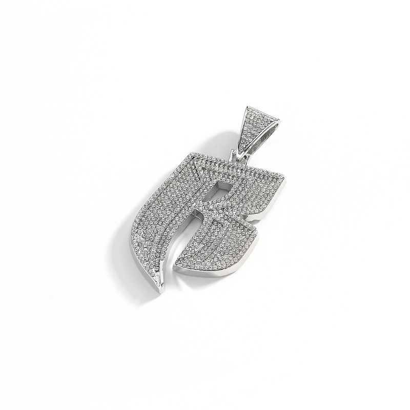 New Minimalist Full Diamond Alloy Chain, Niche Personality, Hip-hop Style, Letter B, Buckle Cuban Chain_voghion.com