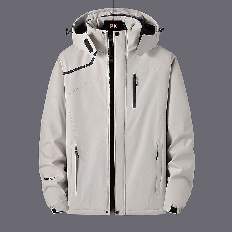 Men's Clothing Jacket Couple Autumn and Winter Waterproof Windbreaker Outdoor Mountaineering Sportswear Men's New Casual Hooded Jacket_voghion.com