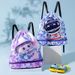 Kids Waterproof Swim Backpack - 3 Compartment Dry/Wet Separated Design With Towel Pocket & Mesh Ventilation Lightweight Beach Bag_voghion.com