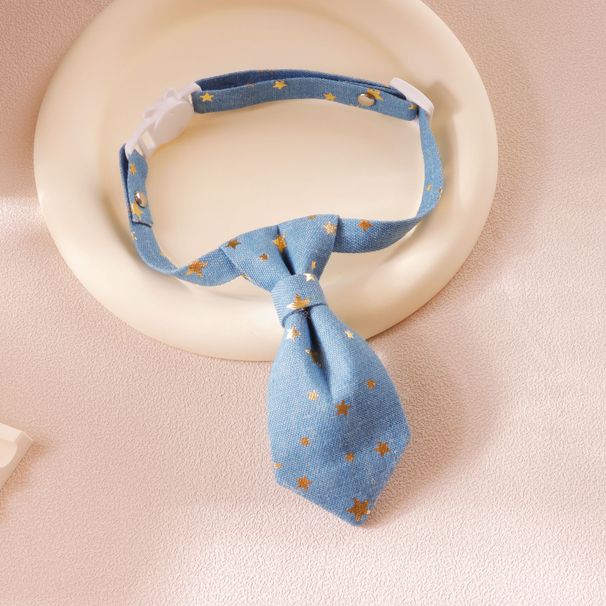 Haustier Katze Fliege Dekoration Einstellbare Nette Stern Pailletten Stille Hals Kragen_voghion.com