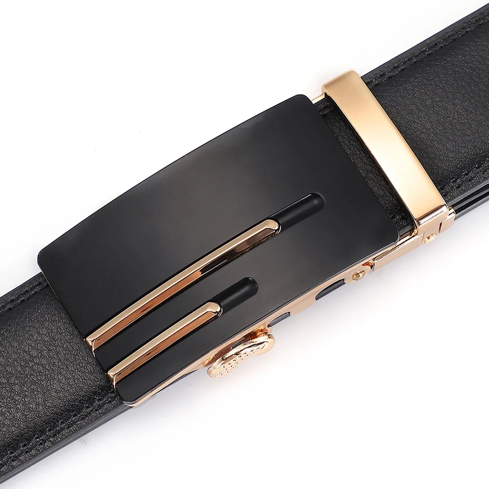 Men's Genuine Leather Belt With Automatic Buckle - Business & Casual Style For All Ages_voghion.com