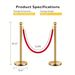 4PCS Premium Stainless Steel Stanchion Posts With 2 Red Velvet Ropes - Adjustable Crowd Control Barriers With Weighted Bases For Events, Weddings, Museums, Theaters & VIP Areas_voghion.com