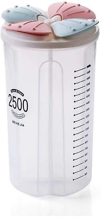 Transparenta köksförvaringsbehållare Spannmålssortering Förvaringsbehållare förseglad låda (2500ml)_voghion.com