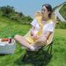 Portable And Set Camping Picnic Outdoor Folding Egg Roll Table High Back Moon Chair_voghion.com