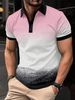 Herrenbekleidung Sommer-Poloshirt mit Fadenkragen und Aufdruck für Herren, kurzärmelig, Reversknopf_voghion.com