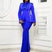 Elegant Beaded Lapel Suit Set – High-Waist Straight Leg Pants & Blazer Two-Piece (S-XXL)_voghion.com