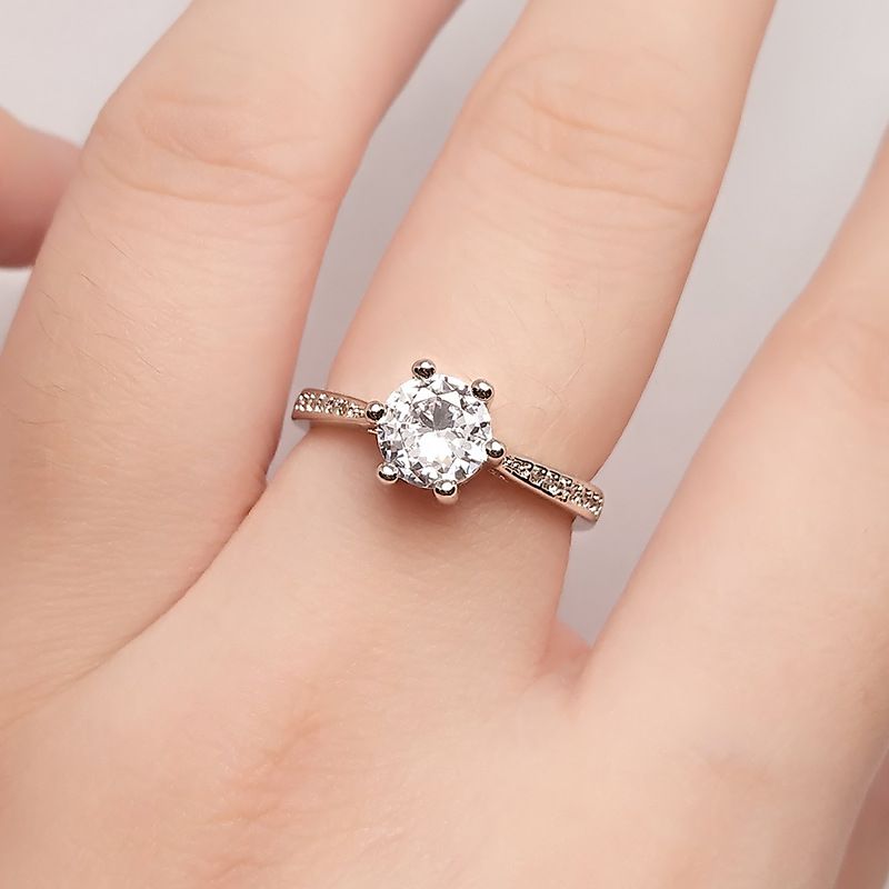 Anello da donna con diamanti, stile cinese, regolabile, classico, con smeraldo artificiale vivo a sei punte, regalo di proposta_voghion.com