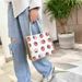 3Pcs OTWomen Handbag Reusable Portable Canvas Durable Cute Pattern Tote Lunch Bags For Shopping_voghion.com