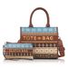 ethnic literary style printed mother and child bag large capacity tote bag storage travel shoulder messenger bag_voghion.com