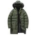 NOKOMETA Winterjacke für Herren aus hochwertiger Baumwolle, locker geschnitten, lange Jacke mit abnehmbarer Mütze_voghion.com