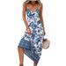 2024 Summer Sexy Backless V-neck Slim Fit Elegant Floral Strap A-line Beach Dress_voghion.com