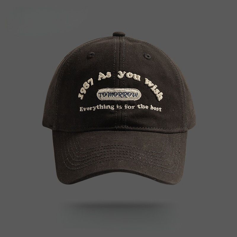 Chapeau à large tour de tête pour femme, casquette brodée tendance pour voyage en plein air, couple, casquette de baseball décontractée pour homme_voghion.com