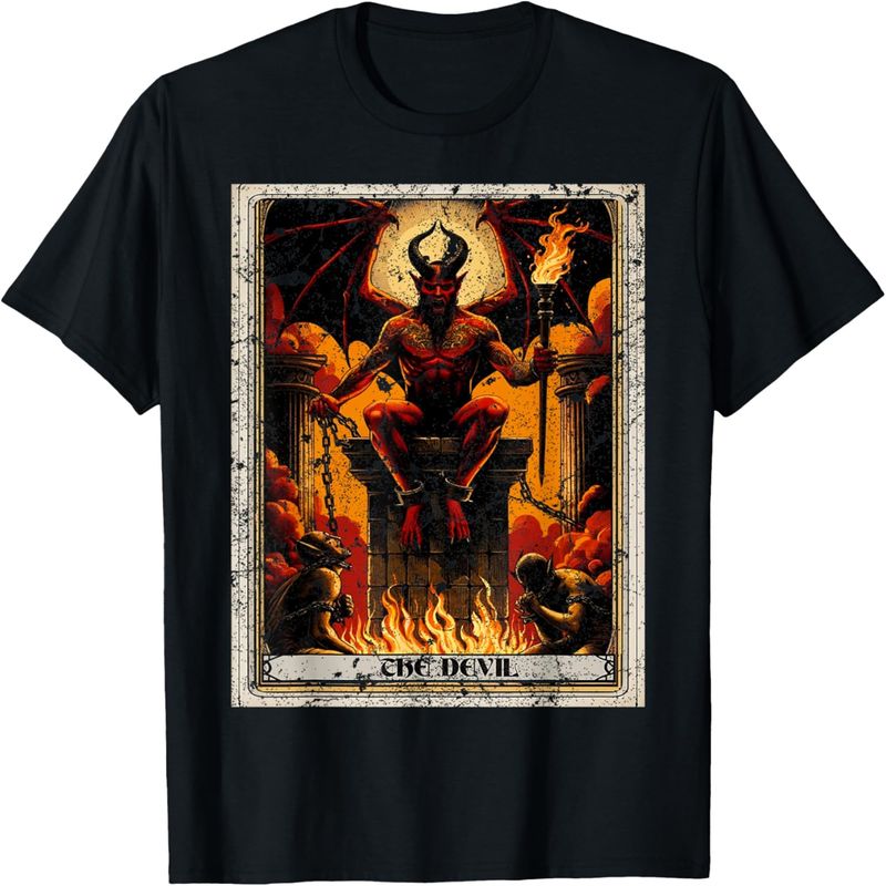 Tarot Kartı Şeytan Tişörtü._voghion.com