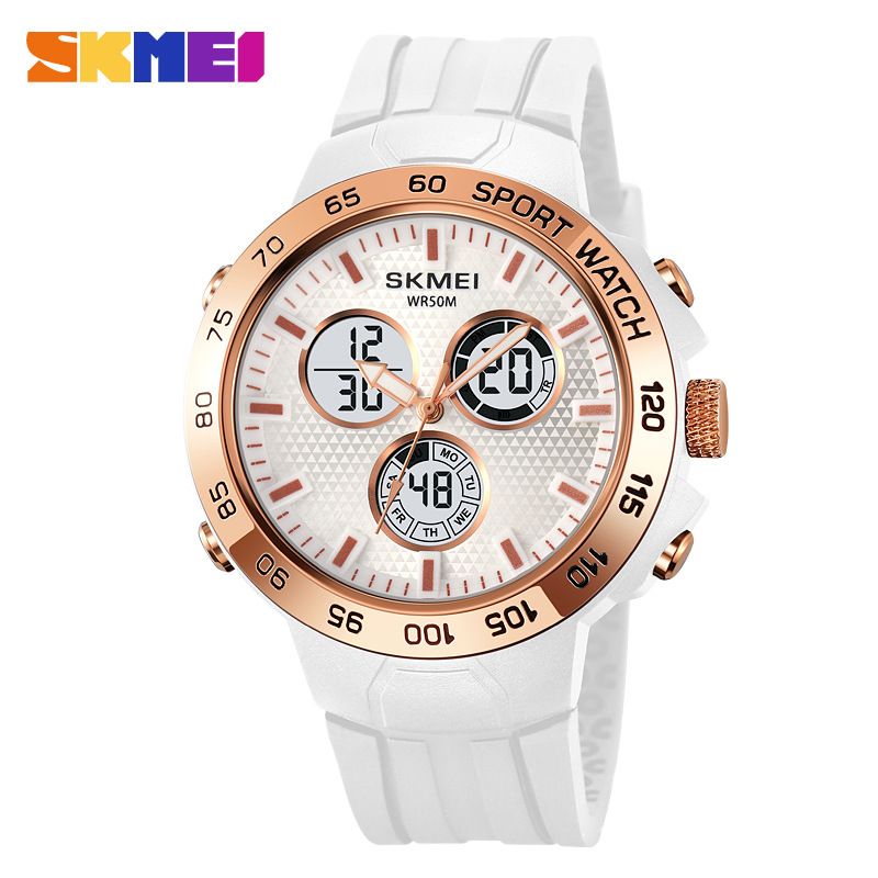 New light luxury men's outdoor sports electronic watch dual-display multifunction waterproof silicone band wristwatch_voghion.com