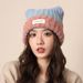 Versione coreana di Abifeng, cappello da donna in maglia di lana con motivo a gatto, in autunno e inverno, calda protezione per le orecchie, cappello freddo per_voghion.com