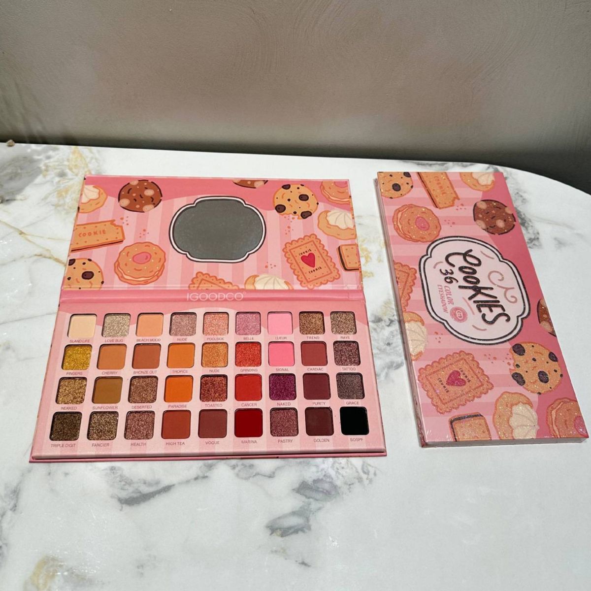 Eye Shadow New 36 Color Donut Cookie Pattern Eyeshadow Palette Matte Pearlescent Makeup Palette Export_voghion.com