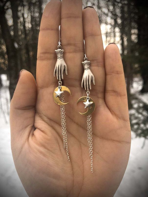 Accessori per orecchini con gancio per orecchie in stile frange a stella di palma_voghion.com