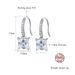 Orecchini pendenti in zircone cubico quadrato per donna Anniversario Fine Vero Argento Sterling Ganci per le orecchie Pendientes_voghion.com