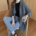 Autumn New Korean Hong Kong Style Women's Loose Medium To Long Thin Wind Coat Large Versatile Top_voghion.com