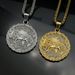 Nuovo ciondolo in acciaio inossidabile 316 a forma di leone, dinastia Qajar iraniana, in argento fuso, a forma di moneta_voghion.com
