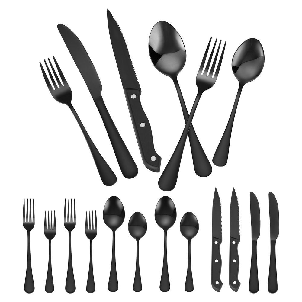 Set di posate in acciaio inossidabile da 48 pezzi, utensili da cucina per 8 persone_voghion.com