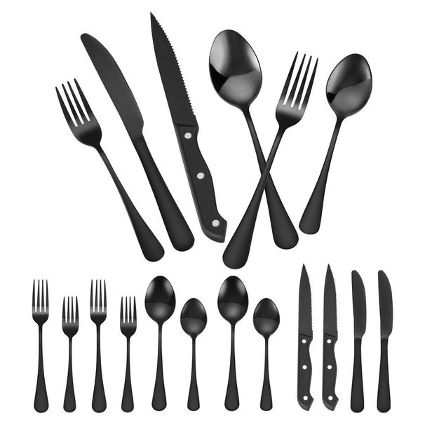 Set di posate in acciaio inossidabile da 48 pezzi, utensili da cucina per 8 persone_voghion.com