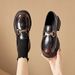 Soled Thick Heel British Style Small Leather Shoes For 2024 New Spring And Autumn Season, One Legged Women's_voghion.com