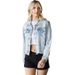 Traceerbare nieuwe dames korte losse strass jas denim jas voor dames_voghion.com