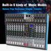 GAX-ET12 Professioneller 12-Kanal-Mixer mit Einzelgruppenausgang BT und Effekthall für Bühnenauftritte bei Hochzeiten_voghion.com