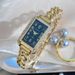 Fashion Chain Exquisite Women's Inlaid English Niche Female Square High-end Watch_voghion.com