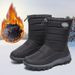 Voyage Plus Size Winterstiefel aus Baumwolle, gefüttert, warm, kurz, klassisch, für Damen, wasserdicht, grenzenlos_voghion.com