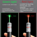 Zaklamp Laser Aurora Ster Groen Lang Bereik Sterk Licht Zand Tafel Verkoopkantoor Wijzer Pen Indicator_voghion.com