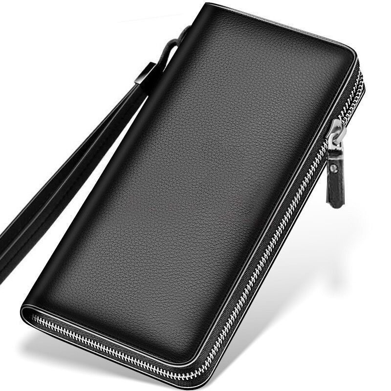 Men's Bags New High Value Men's Long Clutch Bag With Large Capacity Mobile Phone Card Holder Zipper Hand Clutch Bag Trendy_voghion.com