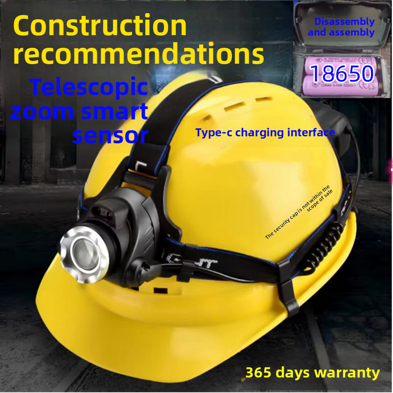 Quesen Casque de sécurité Lampe minière antidéflagrante Lumière forte Souterraine Ultra-lumineuse Étanche Mine de charbon LED_voghion.com