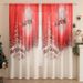 Christmas Print Curtains – Festive Holiday Window Drapes With Reindeer/Snowman/Tree Designs (100% Polyester Red/Blue, Semi-Sheer, Grommet Top)_voghion.com