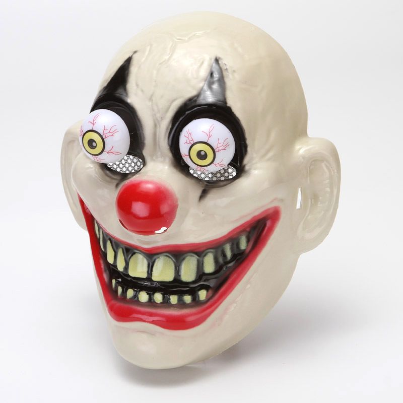 New Halloween Mask Scary Red Nosed Clown Mask With Funny Terrifying Gripping Electric Saw Murderer Mask_voghion.com