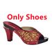 High heels round head sandals iron diamond with the hand bag dinner bag external shoe bag matching_voghion.com