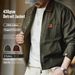 Maden Retro Heavyweight Canvas Detroit Jacket Corduroy Collar Hunting Short Zip-Up Jacket With Pockets Men's Autumn Outerwear_voghion.com